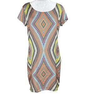 NWT Lucidez Geometric Print Dress. Size Medium